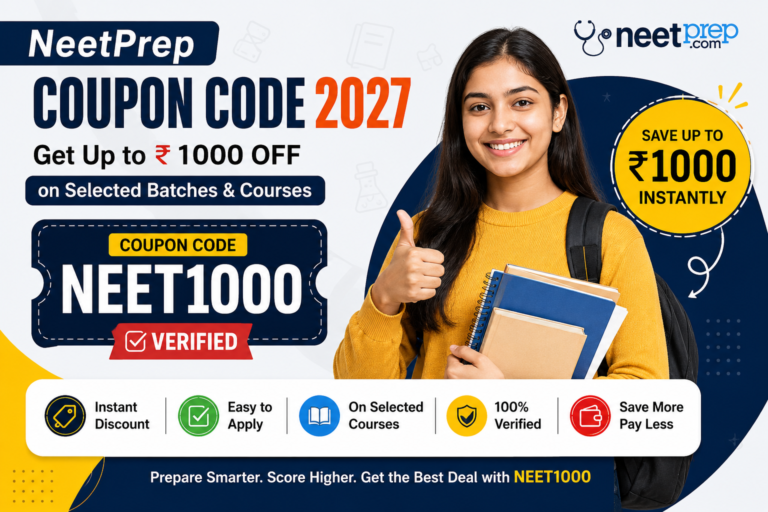 NeetPrep Coupon Code 2027 – Get Up to ₹1000 OFF with Verified Coupon NEET1000